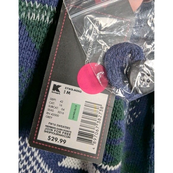 Adam Levine Cardigan Medium Aztec Southwestern Grandpa Button Up Sweater Pockets - Picture 5 of 11